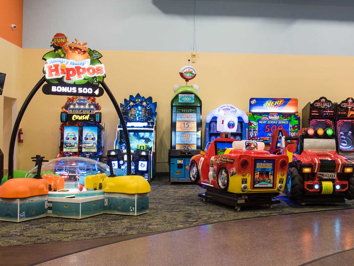 arcade games and rides for kids