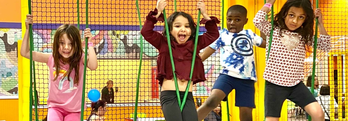 kids playing in ball pit